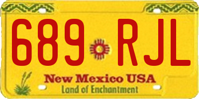 NM license plate 689RJL