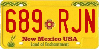 NM license plate 689RJN
