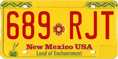 NM license plate 689RJT
