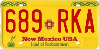 NM license plate 689RKA