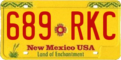 NM license plate 689RKC