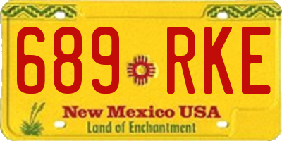 NM license plate 689RKE