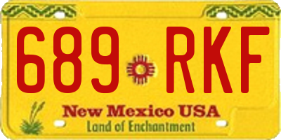 NM license plate 689RKF