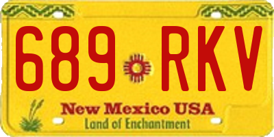 NM license plate 689RKV