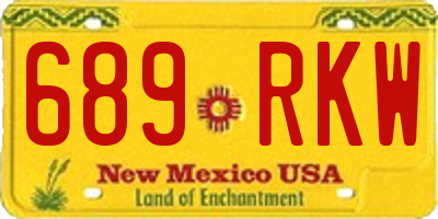 NM license plate 689RKW