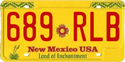 NM license plate 689RLB