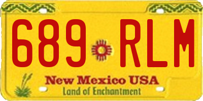 NM license plate 689RLM