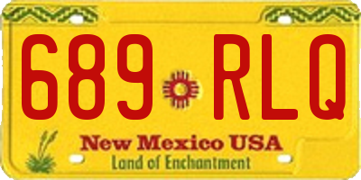 NM license plate 689RLQ