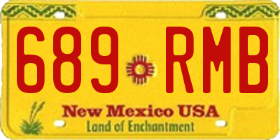 NM license plate 689RMB