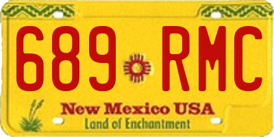 NM license plate 689RMC
