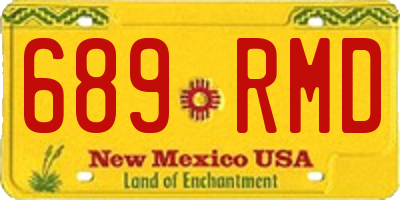 NM license plate 689RMD