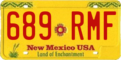 NM license plate 689RMF