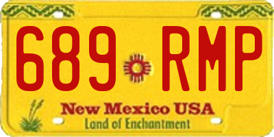 NM license plate 689RMP