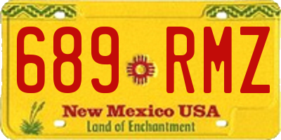 NM license plate 689RMZ