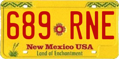 NM license plate 689RNE