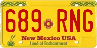 NM license plate 689RNG