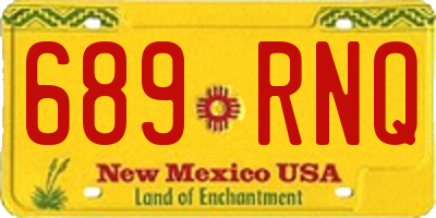 NM license plate 689RNQ