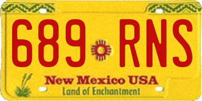 NM license plate 689RNS