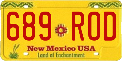 NM license plate 689ROD