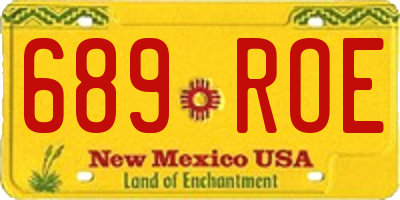 NM license plate 689ROE