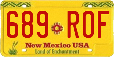 NM license plate 689ROF