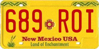 NM license plate 689ROI