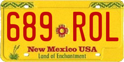 NM license plate 689ROL