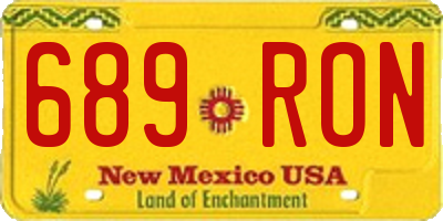 NM license plate 689RON