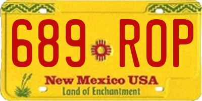 NM license plate 689ROP