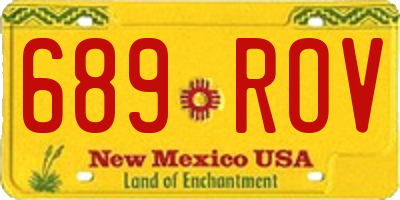 NM license plate 689ROV
