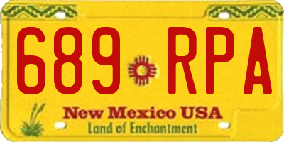 NM license plate 689RPA