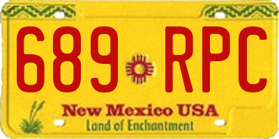 NM license plate 689RPC