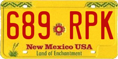 NM license plate 689RPK