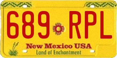 NM license plate 689RPL