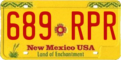 NM license plate 689RPR
