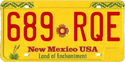 NM license plate 689RQE