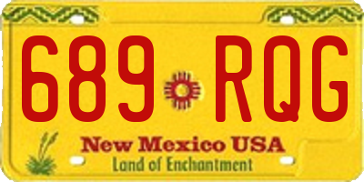NM license plate 689RQG