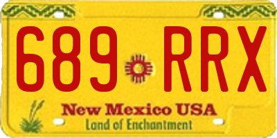 NM license plate 689RRX