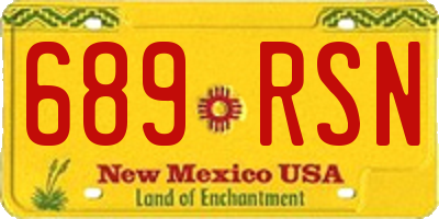 NM license plate 689RSN