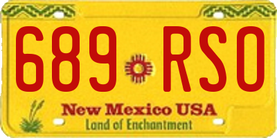 NM license plate 689RSO
