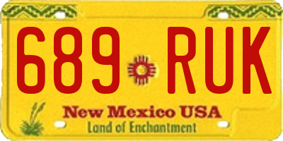 NM license plate 689RUK