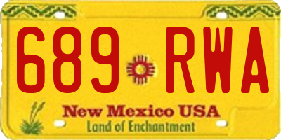 NM license plate 689RWA