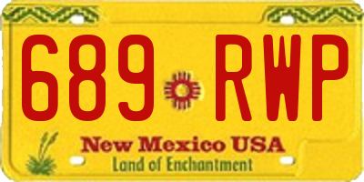 NM license plate 689RWP