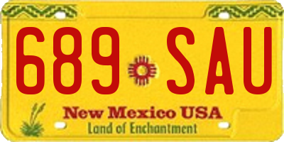NM license plate 689SAU
