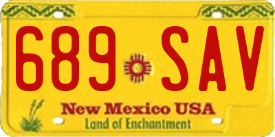 NM license plate 689SAV