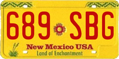 NM license plate 689SBG