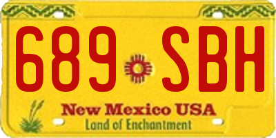 NM license plate 689SBH