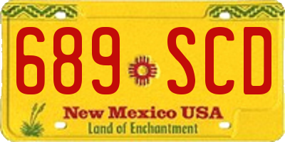 NM license plate 689SCD