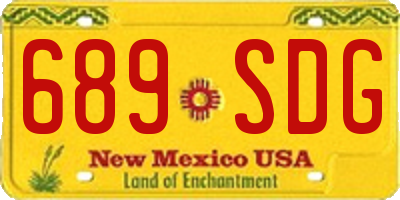 NM license plate 689SDG