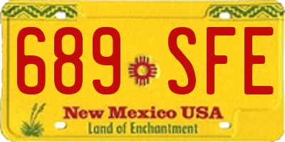 NM license plate 689SFE